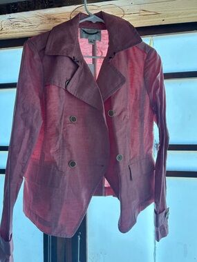 Banana Republic Pink Double-Breasted Blazer Jacket